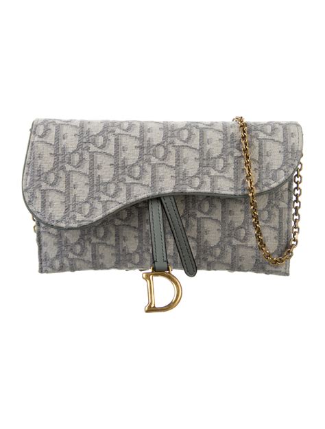 dior saddle wallet on chain grey|lady dior wallet on chain.